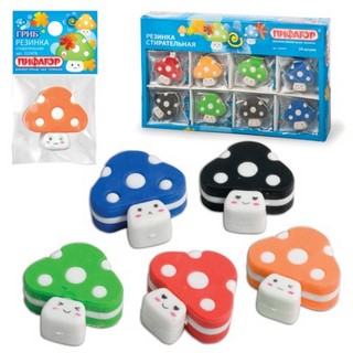 Ластик Пифагор Гриб арт.222478 (Россия)