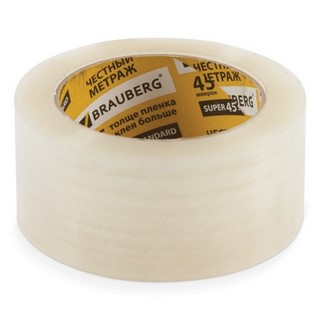 Скотч 48х100 BRAUBERG прозрачный 45 мкм ар...