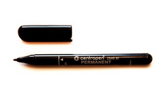 Маркер перманентный Centropen 1мм черный а...