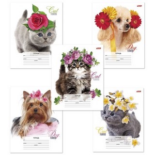 Тетрадь 12л клетка Любимцы  ХАТБЕР