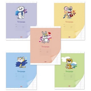 Тетрадь 12л косая линия Пушистые любимцы Х...