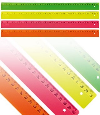 Линейка п/м 40см флюор ассорти СТАММ