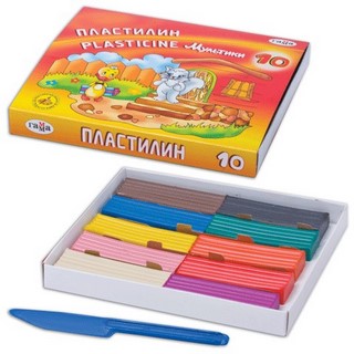 Пластилин 10цв. Мультики Гамма (Россия)
