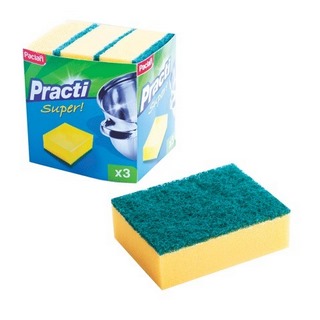 Губка для посуды PACLAN 3шт/уп. (30х90х70)...
