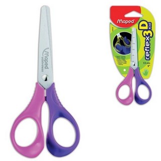 Ножницы 130 мм MAPED Kid с линейкой ассорт...
