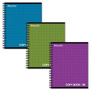 Тетрадь 96л клетка/гребень Цветы ХАТБЕР