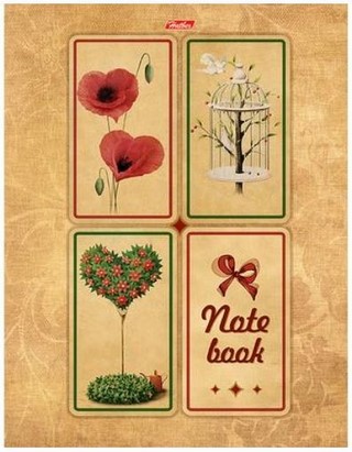 Записная книжка А5 120л. Romantic клетка Х...