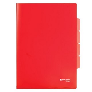 Папка-уголок А4 150мкм BRAUBERG 3 отд. асс...