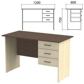 Стол письменный Канц, 1200х600х750 мм, тум...