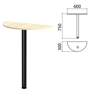 Стол приставной полукруг Канц, 600х300х750...