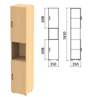 Шкаф полузакрытый Канц, 350х350х1830мм, цв...