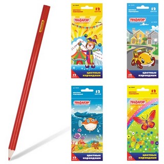 Карандаши цветные 12цв. ПИФАГОР Сказочный ...