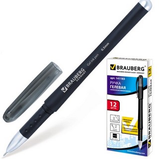 Ручка гелевая Brauberg Citi 0.5мм черная а...