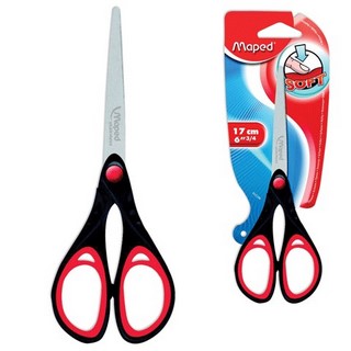Ножницы 170 мм   MAPED прорезинен. анатоми...