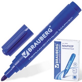 Маркер перманентный  BRAUBERG 3мм Classic ...