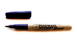 Маркер перманентный J.Otten 1мм черный/ си...