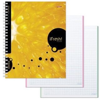 Тетрадь 120л клетка/ гребень iFRESH-апельс...