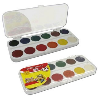 Краски акварельные 12цв. Юный художник мед...