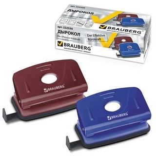 Дырокол BRAUBERG Hessen, металлический, на...