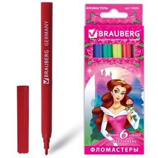 Фломастеры  6цв. Brauberg Rose Angel