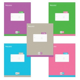 Тетрадь 12л крупная клетка Точки BRAUBERG