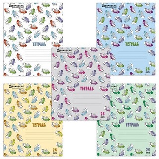 Тетрадь 24л клетка  Кеды Brauberg