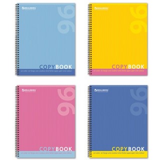 Тетрадь 96л клетка Один цвет Brauberg