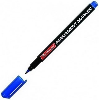 Маркер перманентный  Berlingo 1мм синий