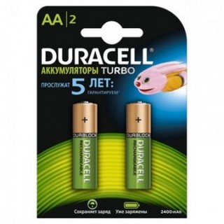 Аккумулятор DURACELL R06-2BL 2400 mAh, 451...