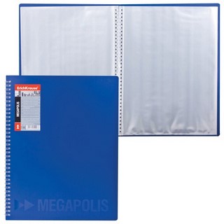 Папка пластиковая с 40 файлами 0,6мм EK Me...