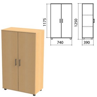 Шкаф закрытый Монолит, 740х390х1250мм, цве...