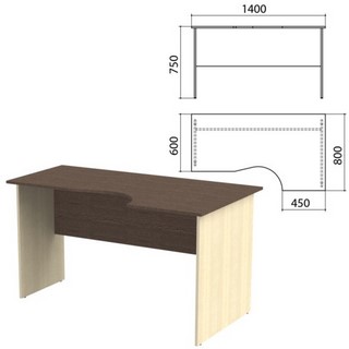 Стол письменный эргономичный Канц, 1400х80...