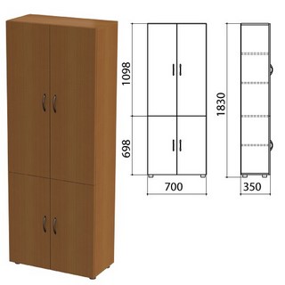 Шкаф закрытый Канц, 700х350х1830мм, цвет о...