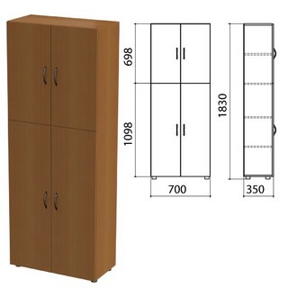 Шкаф закрытый Канц, 700х350х1830мм, цвет о...
