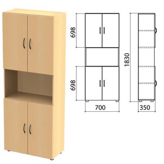 Шкаф полузакрытый Канц, 700х350х1830мм, цв...