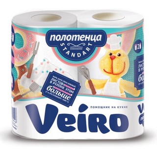 Полотенца бумажные  2-х сл. VEIRO 2штх12,5...