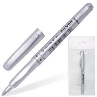 Маркер перманентный Centropen 1,8мм серебр...