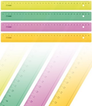 Линейка п/м 30см цветная арт.ЛН-32