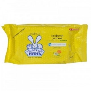 Салфетки влажные Ушастый Нянь 80 шт/уп.