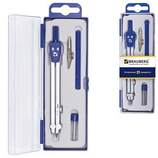 Готовальня 4 предмета BRAUBERG Student Oxf...