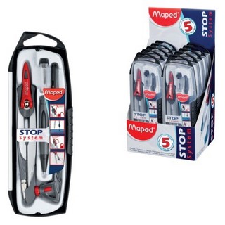 Готовальня 5 предметов MAPED Stop System