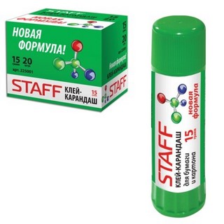 Клей-карандаш STAFF 15гр новая формула