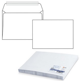 Конверт 229х324 С4 белый/отрывная полоса