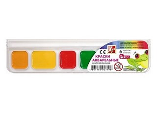 Краски акварельные  6цв. Мини ZOO Луч