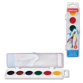 Краски акварельные ERICH KRAUSE School 6 ц...