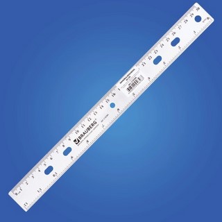 Линейка п/м 30см прозрачная Brauberg Cryst...