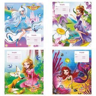 Тетрадь 18л клетка Сказочные принцессы sch...