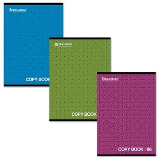 Тетрадь 96л клетка Монохром  Brauberg