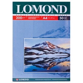 Фотобумага А4 50л 200г/м2 Lomond глянцевая...