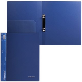 Папка с 2 кольцами 25мм Brauberg Диагональ...